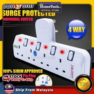 Sunstar extension plug Extantion Wall adaport Extension Wire Switch Socket With Surge Protected (Sir