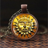 Sun And Moon Pendant With Necklace Enhances Good Meaning In Life