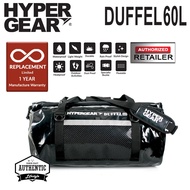 HyperGear Duffel Bag 60L  Travel Bag - 100% Waterproof, Lightweight and Heavy Duty - Black