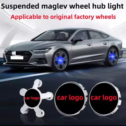 Hub light Car Floating Illumination Wheel Caps LED Light Center Cover Lighting Cap For Audi A3 A4 A5