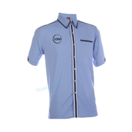 Light Blue Corporate Shirt Sulam Nama + Logo F1 3210 Oren Sport