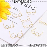 LAYOR1GG Doll Glasses Fashion Alloy Cute Gold