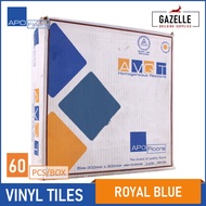 Apo Floor Vinyl Tiles AVQT 1.3mm - Royal Blue 60pcs / Box 5.4sqm Coverage 300mm x 300mm