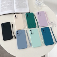 OPPO CASE A57 2022 A77S Liquid silicone A57 2022 A77S Solid phone case Soft Case + Mobile Phone lany