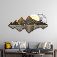 MOUNTAIN RIVER mirror painting (Brown model) - uv printed Mica material - Wall painting