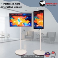 Smart Standing Mobile Tablet TV Portable Touch Screen Tablet Wheels Rolling Interactive Display MEKI