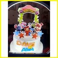 ♝ ▥ ◧ Dave and Ava theme cake topper