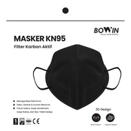 Bowin Masker KN95 Black (Masker Kesehatan/Masker Polusi/Masker Motor)