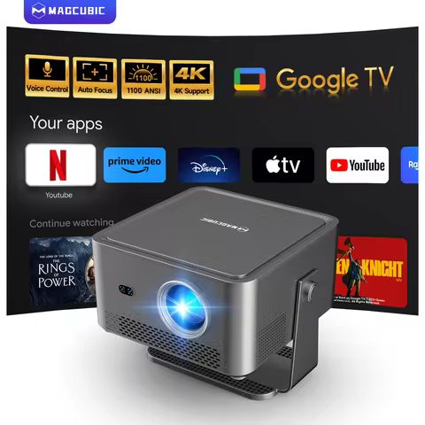 Magcubic HY450GTV Projector 4K 1080P Bundled with Google TV Stick Projector 1100ANSI HDR10 Auto Focu