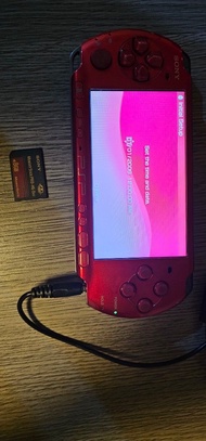 Sony PSP 3000 紅色遊戲機 沒改 包電