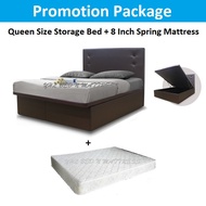 YHL Queen Size Storage Bed With 8 Inch Spring Mattress