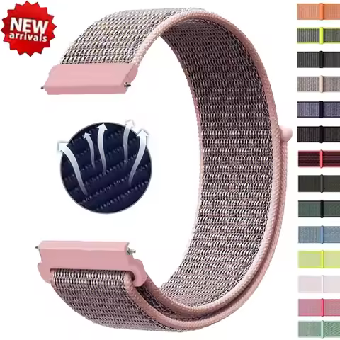 18mm Nylon Loop Strap for Huawei Watch 5/ GT5 Pro 42mm Fashion Soft Comfortable Wristband Huawei Wat
