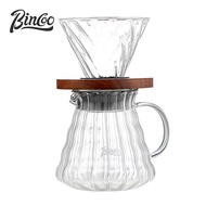 BINCOO Coffee Dripper Glass Coffee Filter Cup Hand-Pour Coffee Maker Suit Dripper Set 600ML