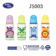 Baby Safe Feeding Bottle  | Botol Susu Bayi JS003 125ml - Hijau (Kodok) / Biru (Zebra) / Kuning (Sin