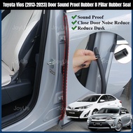 Toyota Vios (2013-2023) Car Door Sound Proof Rubber B Pillar Rubber Seal and Anti Dusk (2 Pcs)