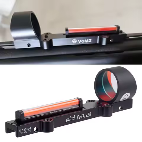 Red and Green 1x28 Fiber Optic Sight Red Dot Collimator Sight For Shutgun Hunting Shooting Scope Rel