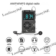 2023 New Mini Radio Portable Mini Pocket Radio Manual Radio FM Radio MP3 Player