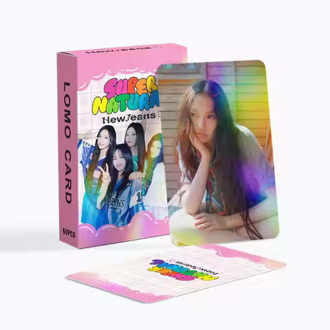 Laser Card NewJeans Flash Card Fan Manufacturing High-quality Glossy Photo Card Fan Collectible Tran