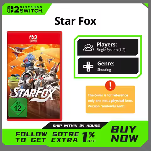 Nintendo Switch 2 Star Fox Physical Game Card Space Shooter Aerial Combat Online Multiplayer GameSha