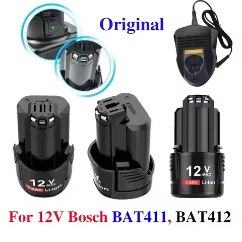 12V/10.8V 3.0Ah Original Replacement lithium-ion Battery, For Bosch BAT411, BAT412, BAT412A, BAT413,