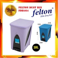 FELTON 18L Plastic Dustbin / Office Dustbin / Home Dustbin / Bathroom Dustbin / Felton Tong Sampah