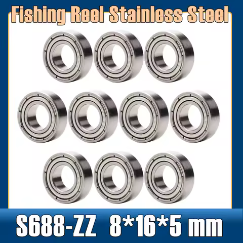 S688ZZ Bearing 8*16*5 mm ( 10 PCS ) 440C Roller Stainless Steel S688Z S688 Z ZZ Ball Bearings