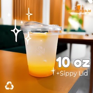 10oz Clear Thick PET Glass Cup 10 oz PET Coffee Tea Milk Drink Glass/