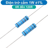 (50 pieces) Plug-in resistor 1W 5 color rings ±1% - value 0R to 120R