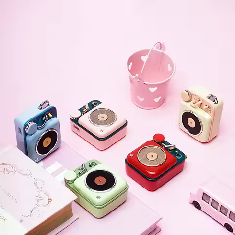MUZEN B612 Atomic Phonograph Bluetooth Wireless Speaker Colorful Retro Portable Mini Metal AI Music 