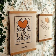 Magnet Adsorption Imitation Wooden Wall Hanging Picture Clip Wall Hanging Picture Scroll Core Clip W