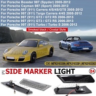 Sequential Flashing LED Turn Signal Side Marker Light For Porsche 987 Cayman Boxster 911 997 Carrera