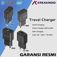 TimeToGo- Advan Startgo Adapter Travel Charger Fash Charger Usb Port 10W 18W 20W