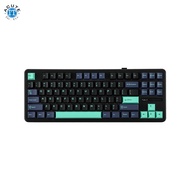 AULA F87 PRO 87 Keys Compact TKL Gasket Hot-Swappable Gaming Keyboard Black Cyan Nimbus Switch V3