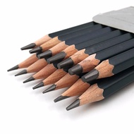 ZM10Q 14 pcs/set Black Stationery Supplies 4B 5B 6B 10B 12B 1B For Exam Professional Sketch Painting
