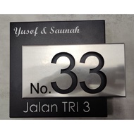 Modern House Number House Plate Stainless steel 304 House number plate (Fully Customized)白钢门牌Original Metal Nombor Rumah