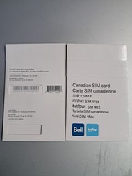加拿大sim卡bell mobile儲值卡免一個月月費