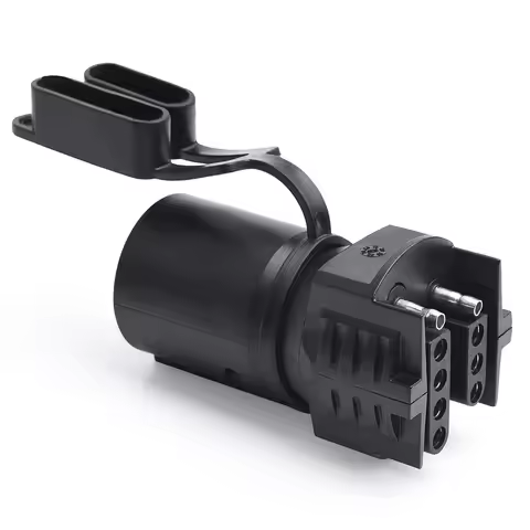 Trailer Plug Adapter 5 Way Flat Nylon 7 Way To Flat 4 Pin & 5 Way Trailer Light Tow Adapter Plug RV 