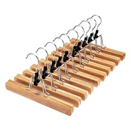 Wooden Trouser Hangers 10 PackNonSlip Hangers for Trousers 360 Degree Swivel Hook Pants Hanger for S