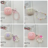 ins flower with keychian case For Soundcore R60i NC / R50iNC / R50i k20i Silicone Earphone Cover For