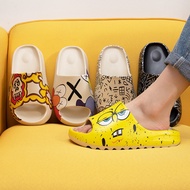 𝐑𝐄𝐀𝐃𝐘 𝐒𝐓𝐎𝐂𝐊 KAWS Graffiti Couple Pattern SpongeBob Sesame Street Slippers Yeezy Slide Coconut Outdoo