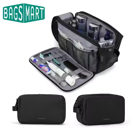 BAGSMART Toiletry Bag Large Capacity Men's Cosmetic Bag Multifunction Waterproof Travel Essentials W