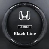สำหรับ Honda คาร์บอนไฟเบอร์รถหนังพวงมาลัยสำหรับ Accord ซิตี้ซีวิค Brio CRV BRV URV HRV Jazz Odyssey Vezel Stream CRZ หยก Mobilio อุปกรณ์เสริม