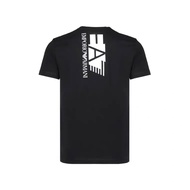 EA7 Emporio Armani EA Printed Small Behind Logo Cotton T Shirt Casual Regular Men Baju Lelaki