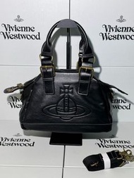 Vivienne Westwood 西太后 黑色機車保齡球 斜挎包 單肩包