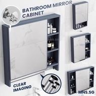 MNS Wall-Mounted Cabinet Mirror With Shelf Bathroom Storage Cabinet Mirror Toilet Mirror Cabinet  Storage Box Waterproof Storage Mirror Box Dressing Table