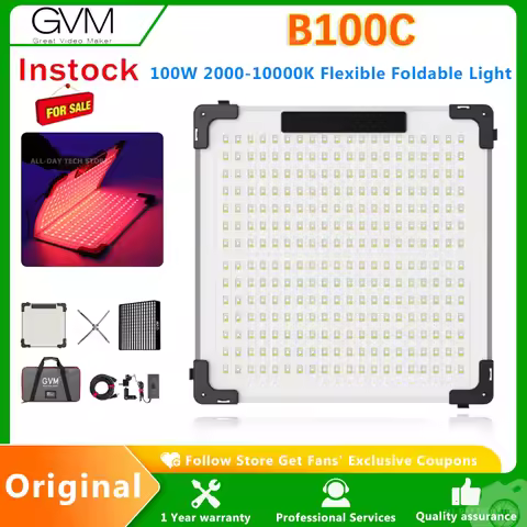 GVM B100C 100W RGB & Bi-Color Flexible LED Light 2000-10000K foldable light wireless App control