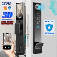 XSDTS waterproof Smart Digital Door Lock Tuya video intercom Security 3D Face & Camera Monitor Intel