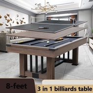 7 feet/8 feet/9 feet 3-in-1 Billiard Table Pool Table Adult American Black 8 snooker Billiard Table 