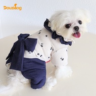 Dog Clothes Autumn Winter Thickened Denim Bow Sisters Clothes Small Dogs Cats Dedicated