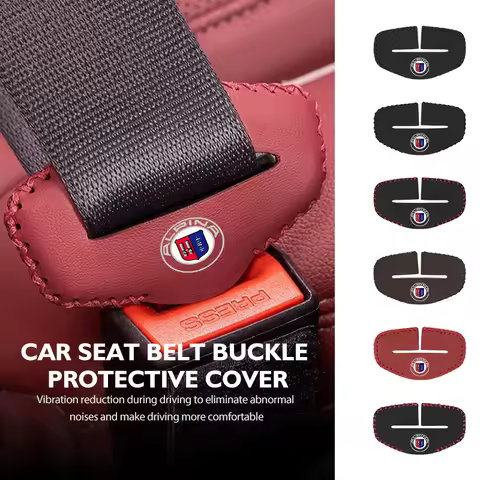 Car Seat Belt Buckle Plug Leather Protective Cover For Alpina XD3 XD4 XB7 B12 B3 B4 B5 D3 D4 D5 B7 B